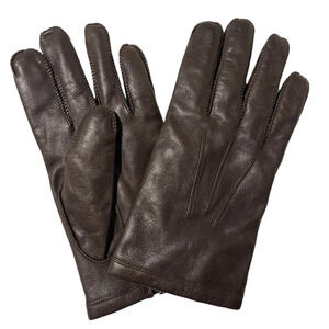 Fownes | Brown Genuine Leather Cashmere Lined Gloves Size XL